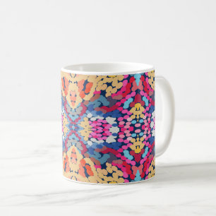 Tropisch Plumeria Spotted Flowers Tegel Pattern Koffiemok