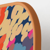 Tropisch Plumeria Spotted Flowers Tegel Pattern Pickleball Paddle (Links Detail)