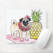 Tropisch Pug Mousepad Muismat (Met muis)