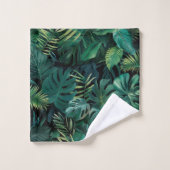 Tropisch regenwoud bladeren bad handdoek (Wasdoekje)