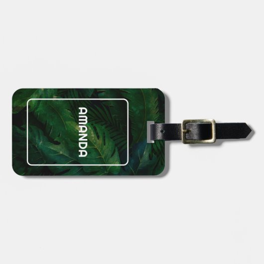 Tropisch regenwoud Bladgroen Bladgroen Bladgroen Bagagelabel (Voorkant horizontaal)