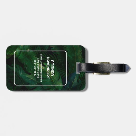 Tropisch regenwoud Bladgroen Bladgroen Bladgroen Bagagelabel (Achterkant horizontaal)