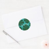 Tropisch regenwoud palmblad bloemengunst sticker (Envelop)