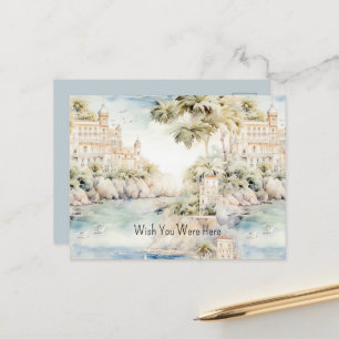 Tropisch Resort Oceaankust Briefkaart