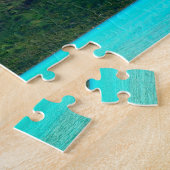 Tropisch resort op Bora Bora jigzaag puzzel (Zijkant)