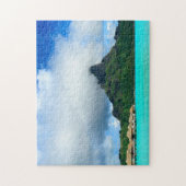 Tropisch resort op Bora Bora jigzaag puzzel (Verticaal)