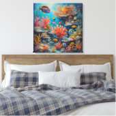 Tropisch rif - Canvas Art Print (Insitu (Slaapkamer))