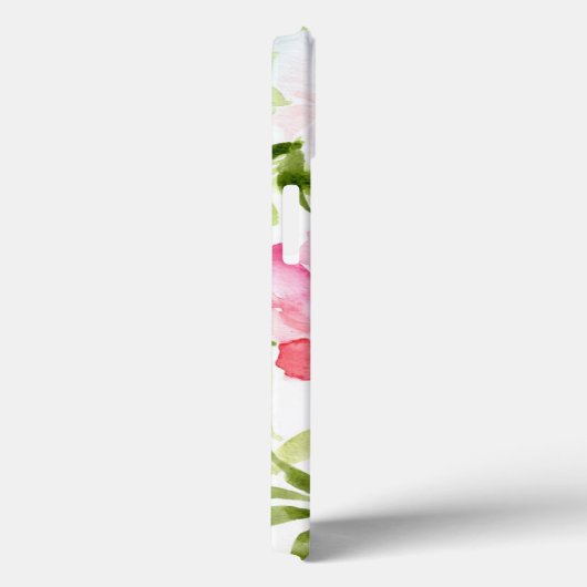 Tropisch rood roze papaverpatroon Case-Mate iPhone case (Achterkant / Rechts)