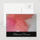 Tropisch roze bruiloft briefkaart (Voorkant / Achterkant)