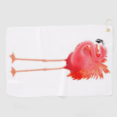 Tropisch roze Caraïbisch Flamingo Golf Towel Golfhanddoek (Horizontaal)