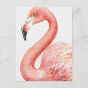 Tropisch   Roze Flamingo Briefkaart