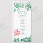 Tropisch roze flamingo Greenery Weddenrenroute (Voorkant)