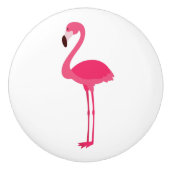 Tropisch Roze Flamingo Keramische Knop (Voorkant)