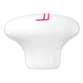 Tropisch Roze Flamingo Keramische Knop (Zijkant)