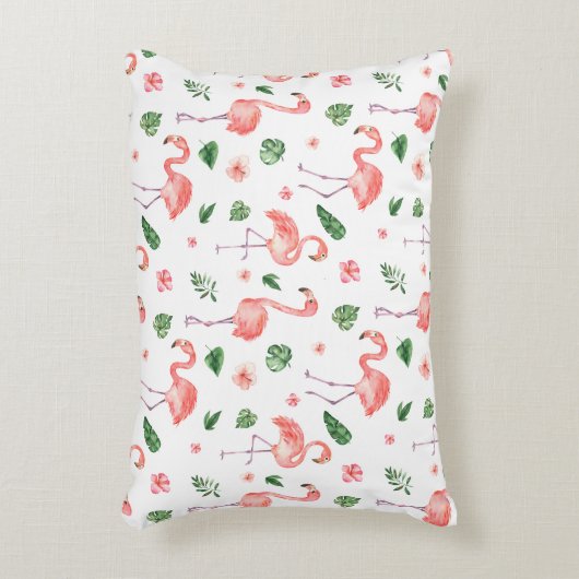 Tropisch roze Flamingo patroon Accent Kussen (Voorkant(Verticaal))