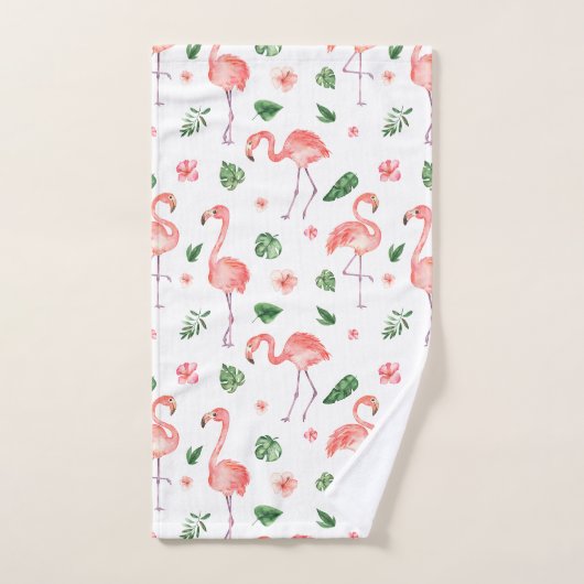 Tropisch roze Flamingo patroon badkamer Bad Handdoek (Handdoek)