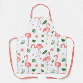 Tropisch roze Flamingo patroon Kitchen Schort (Voorkant)