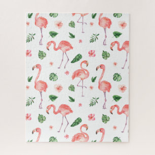 Tropisch roze Flamingo patroon Legpuzzel