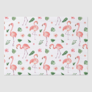 Tropisch roze Flamingo patroon Tissuepapier