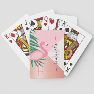 Tropisch Roze Flamingo Pokerkaarten