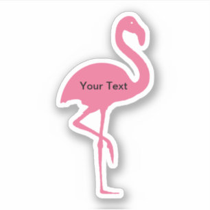 Tropisch roze Flamingo Shape Sticker