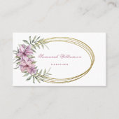 Tropisch roze Floral  Visitekaartje (Voorkant)