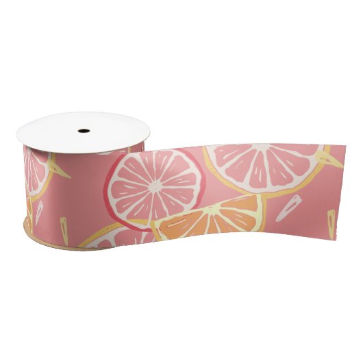 Tropisch roze grapefruits (pompelmoezen) en citroe lint (Spoel)