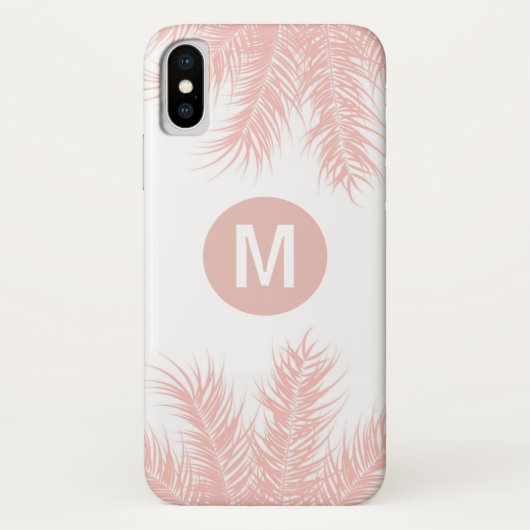 Tropisch roze handpalmen iPhone X Hoesje (Achterkant)