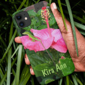 Tropisch roze hibiscus flower Aangepast Case-Mate iPhone Case