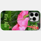 Tropisch roze hibiscus flower Aangepast Case-Mate iPhone Case (Achterkant (horizontaal))