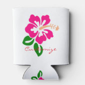 Tropisch roze hibiscus flower Thunder_Cove Blikjeskoeler (Achterkant)