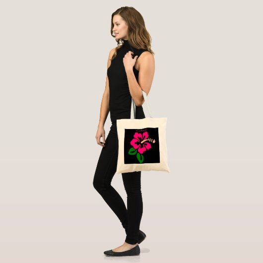 Tropisch roze hibiscus flower Thunder_Cove Tote Bag (Voorkant (model))