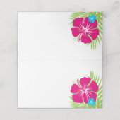 Tropisch Roze Hibiscus vouwlabel of (Buitenkant ongevouwen)