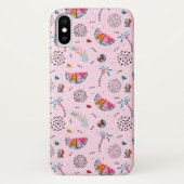 Tropisch roze Memphis Style Pattern Case-Mate iPhone Case (Achterkant)