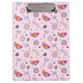 Tropisch roze Memphis Style Pattern Klembord (Voorkant)