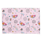 Tropisch roze Memphis Style Pattern Kussensloop (Voorkant-Links)