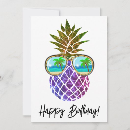 Tropisch roze paarse ananas (Voorkant)