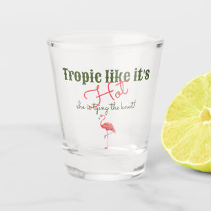 Tropisch Roze Palm Springs Meisje-voor-de-bruiloft Shot Glas