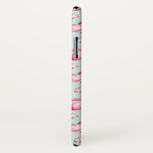 Tropisch Roze Plumeria Waterverf Monogram Case-Mate iPhone Case (Achterkant / rechts)