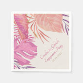 Tropisch roze strand  servet (Voorkant)