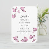 Tropisch roze vlinders. Weddenschapskaarten Kaart (Staand voorkant)