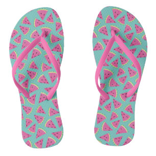 Tropisch Roze Zomer Watermeloen Patroon Teenslippers