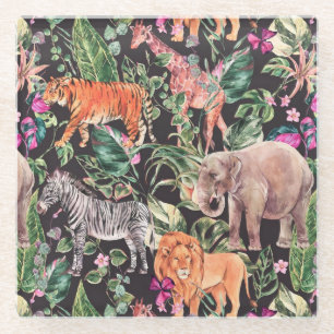 Tropisch/Safari Glazen Onderzetter