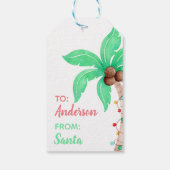 Tropisch Santa Gift-Label Cadeaulabel (Achterkant)