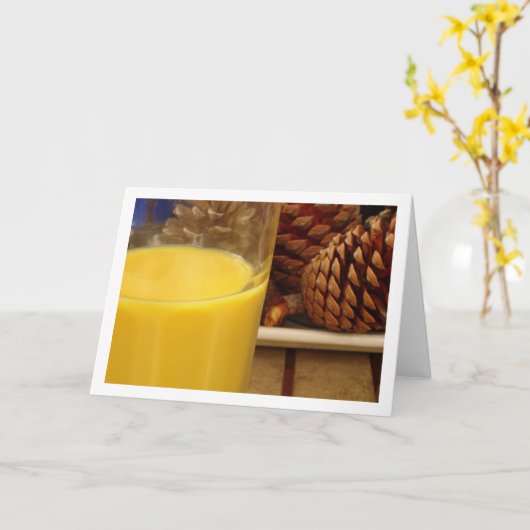 Tropisch sap en dennenappels kaart (Gele Bloem)