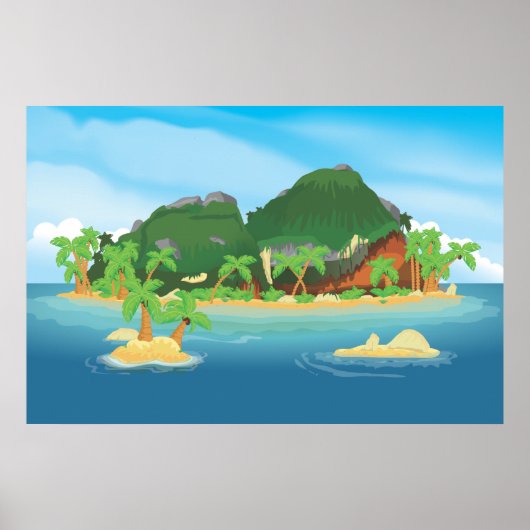 Tropisch Schateiland Poster (Voorkant)