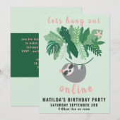 Tropisch schattige sloeber gaat online verjaardags kaart (Voorkant / Achterkant)