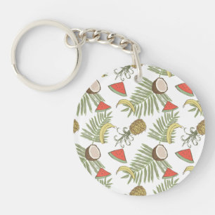 Tropisch schetsenpatroon sleutelhanger