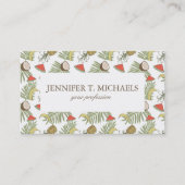 Tropisch schetsenpatroon visitekaartje (Voorkant)