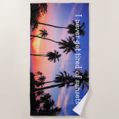 Tropisch Schilderachtig strand Strandlaken (Voorkant)